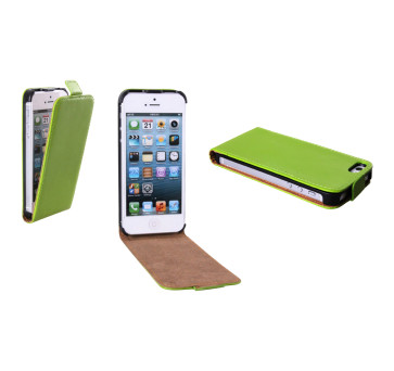 Flip Case für Apple iPhone 5 grün ultra slim