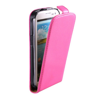 Flip Case für Samsung Galaxy I9300 SIII S3 dunkel pink ultra slim