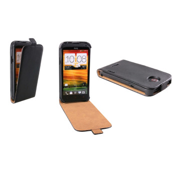 Flip Case für HTC One X Schwarz Ultra Slim