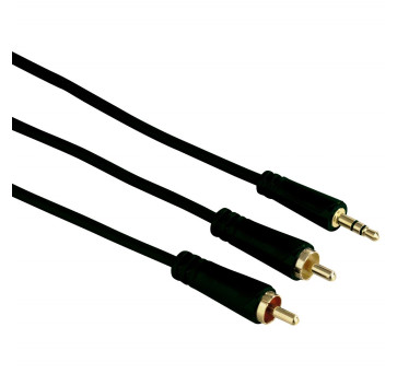 Audio Adapter-Kabel 1,5m 3,5mm Klinke auf 2x Cinch-Stecker