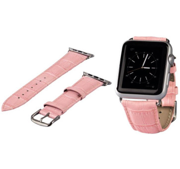 Uhrenarmband Croco Rosa für Apple Watch 38mm