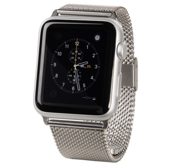 Uhrenarmband Milanaise Silber für Apple Watch 42mm