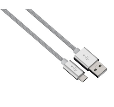 Lade-/Datenkabel Color Line Micro-USB Aluminium 0,5m Silber