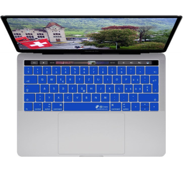 Tastatur Cover Schweiz Blau für MacBook Pro 13"/15" ab 2016