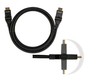 HDMI-Kabel 180° Flex-Stecker 2m Schwarz