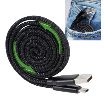 Yo-Yo-Kabel USB-C 1m Schwarz