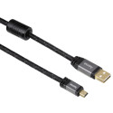 High-Speed Mini-USB 2.0 Kabel 1,8m 24k-vergoldet Ferrit Gewebe