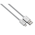 Lade-/Datenkabel Color Line Micro-USB Aluminium 0,5m Silber