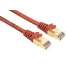 Exxter Cat 5e Netzwerkkabel STP 3m rot vergoldet