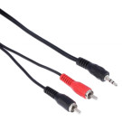 Audio-Kabel 1,25m 3,5-mm-Klinken-Stecker - 2 Cinch-Stecker