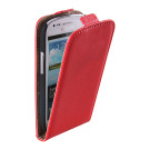 Flip Case für Samsung Galaxy SIII S3 mini rot ultra slim