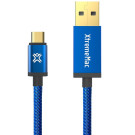 USB-A 3.1 auf USB-C Kabel Alu-Stecker Blau 1,2m