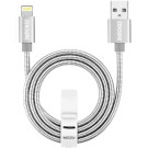 USB-A zu Lightning Alu Kabel 1m Silber