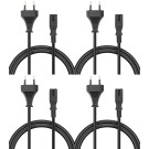 4x Basic Strom-Kabel Euro-Stecker 2-Pin Kupplung 1,5m