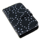 Book-style Tasche Strass Kartenfach für Samsung Galaxy S3 mini schwarz