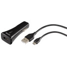 Kfz Ladegerät mit Qualcomm Quick Charge 2.0 + Micro-USB-Kabel