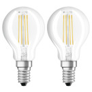 2x LED-Filament E14 4W/40W Tropfenlampe Warmweiß