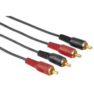 Audio-Kabel 1,5m 2 Cinch-Stecker vergoldet