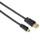 Mini-USB-Kabel vergoldet doppelt geschirmt Schwarz 3m