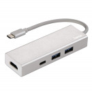 USB-3.1-Type-C-Hub 1:3 + Monitor/TV