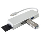USB-3.1-Type-C-Hub 1:3 + Kartenleser