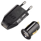 MP3-Lade-Set Piccolino USB-Ladegerät + USB-Kfz-Ladegerät