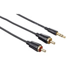 Flexi-Slim Kabel 3,5mm Klinke auf 2x Cinch-Stecker 1,5m