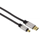 Mini-USB-Kabel vergoldet Schwarz 1,8m