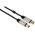 USB-Anschlusskabel 1,8m vergoldet Schwarz
