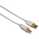 USB-Anschlusskabel 3m vergoldet Weiß