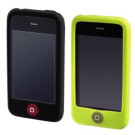 2er-Set Silikon-Cover Schwarz/Grün für Apple iPhone 3G/3GS