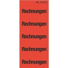 Ordner-Etiketten Inhaltsschild Rechnungen Rot 100 Stück