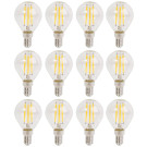 12x LED Filament Tropfen Glühbirnen 4W / 40W