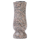 Grab-Vase aus Granit Rosa Beta mit Abflussloch