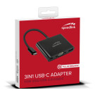 3in1 HQ Adapter USB-C auf VGA/USB/USB-C