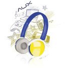 AUX - Freestyle Stereo Headset Blau/Gelb