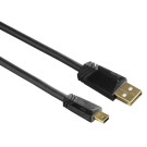 USB Verbindungskabel Typ A - Mini B 1,5m Vergoldet Schwarz